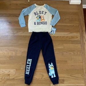 NWT Bluey 5-6 Sweatshirt & Sweatpants Outfit